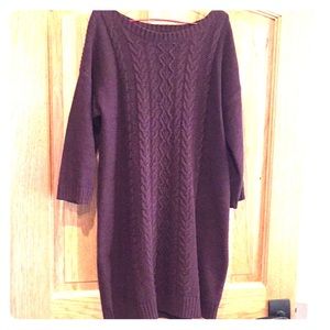 Old Navy large maroon sweater dress.